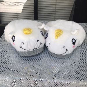 Plush Unicorn Slippers